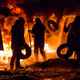 Illustration for article titled Spectacular photos of fireworks weaponry from the Ukraine protests